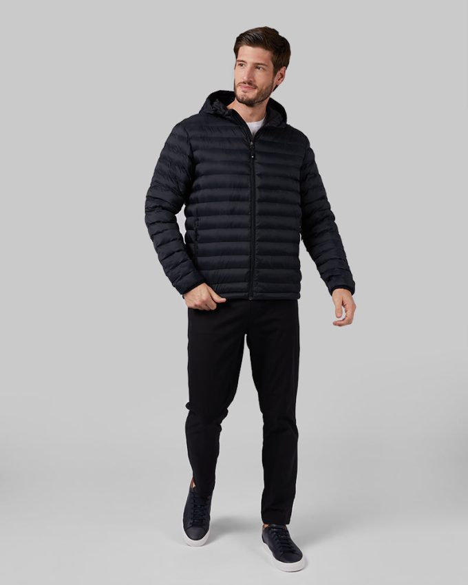 MEN'S LIGHTWEIGHT POLY-FILL PACKABLE HOODED JACKET - Image 6