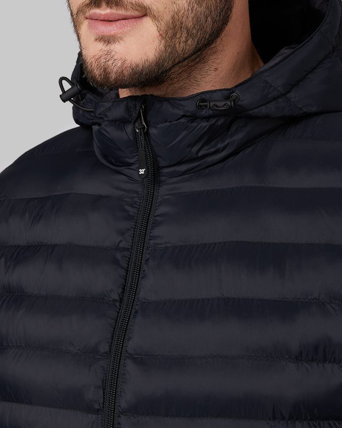 MEN'S LIGHTWEIGHT POLY-FILL PACKABLE HOODED JACKET - Image 2