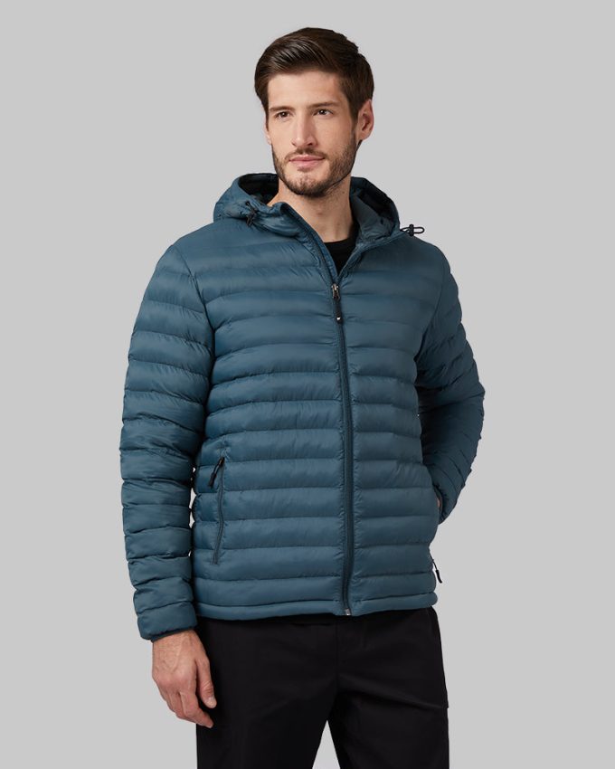 MEN'S LIGHTWEIGHT POLY-FILL PACKABLE HOODED JACKET - Image 7