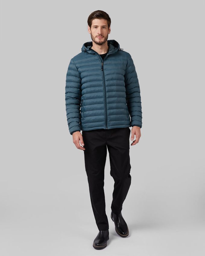 MEN'S LIGHTWEIGHT POLY-FILL PACKABLE HOODED JACKET - Image 12
