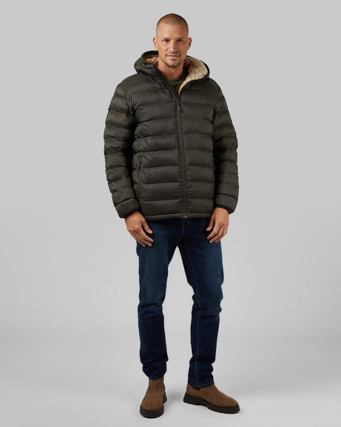 MEN'S HOODED SHERPA-LINED JACKET - Image 12