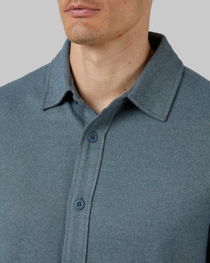 MEN'S SOFT STRETCH KNIT LONG SLEEVE BUTTON-UP - Image 6