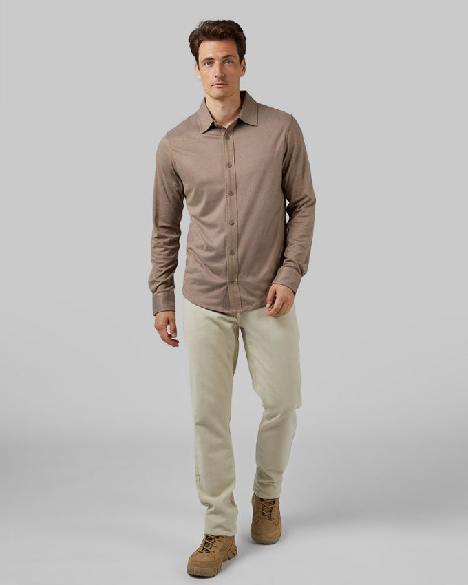MEN'S SOFT STRETCH KNIT LONG SLEEVE BUTTON-UP - Image 12