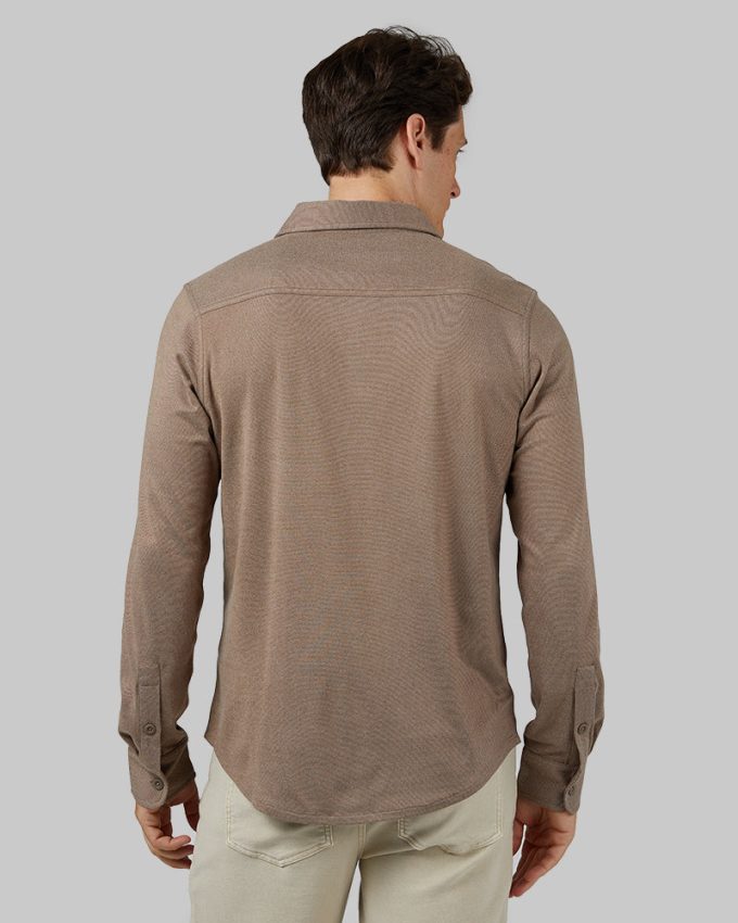 MEN'S SOFT STRETCH KNIT LONG SLEEVE BUTTON-UP - Image 11