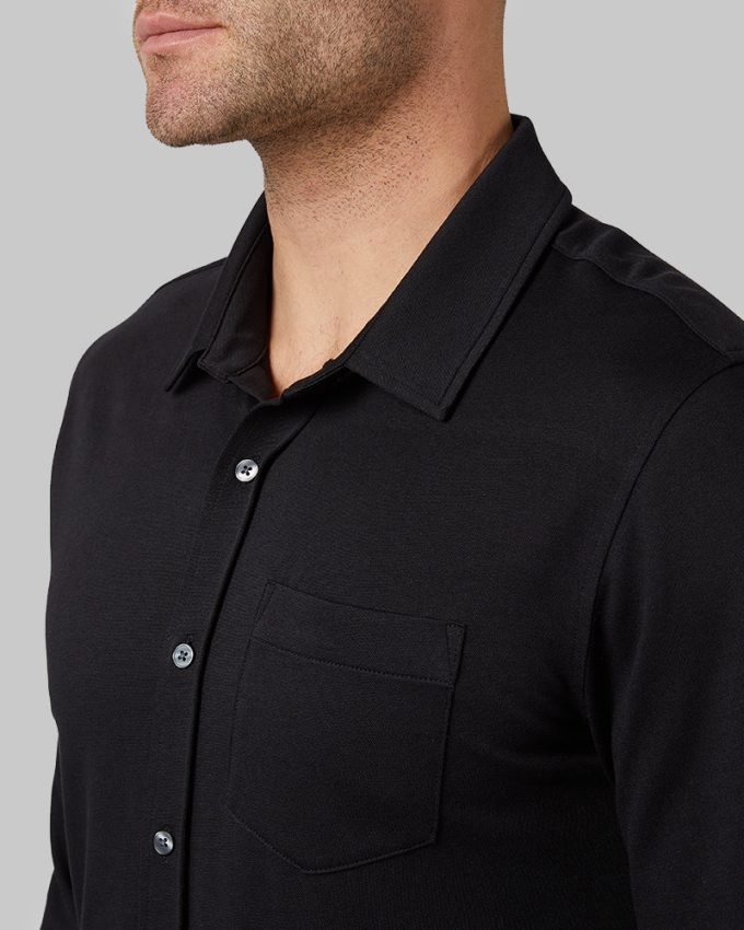 MEN'S CASUAL KNIT LONG SLEEVE BUTTON-UP - Image 14