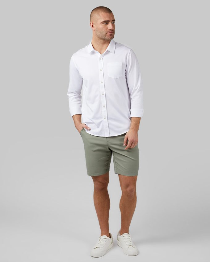 MEN'S CASUAL KNIT LONG SLEEVE BUTTON-UP - Image 12
