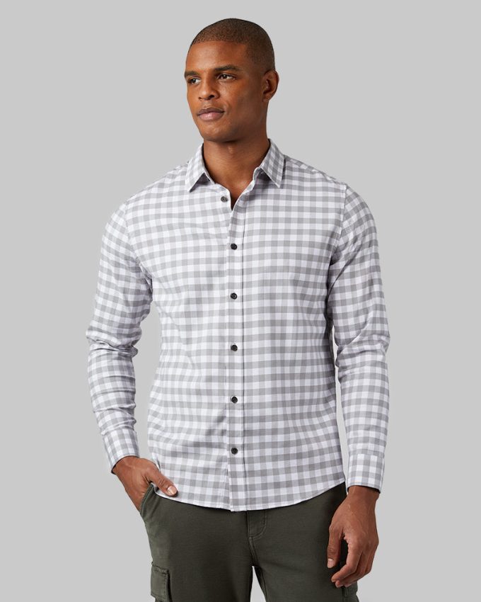 MEN'S SOFT PLAID LONG SLEEVE BUTTON-UP - Image 9