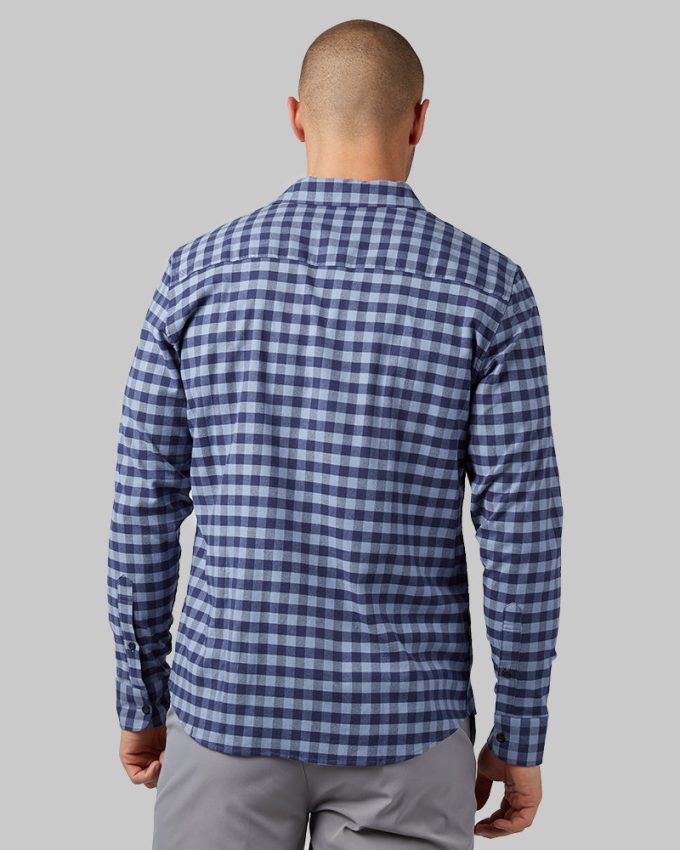 MEN'S SOFT PLAID LONG SLEEVE BUTTON-UP - Image 3