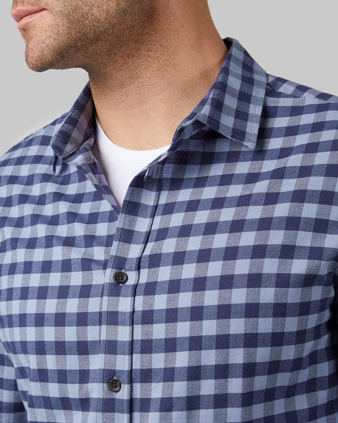 MEN'S SOFT PLAID LONG SLEEVE BUTTON-UP - Image 2